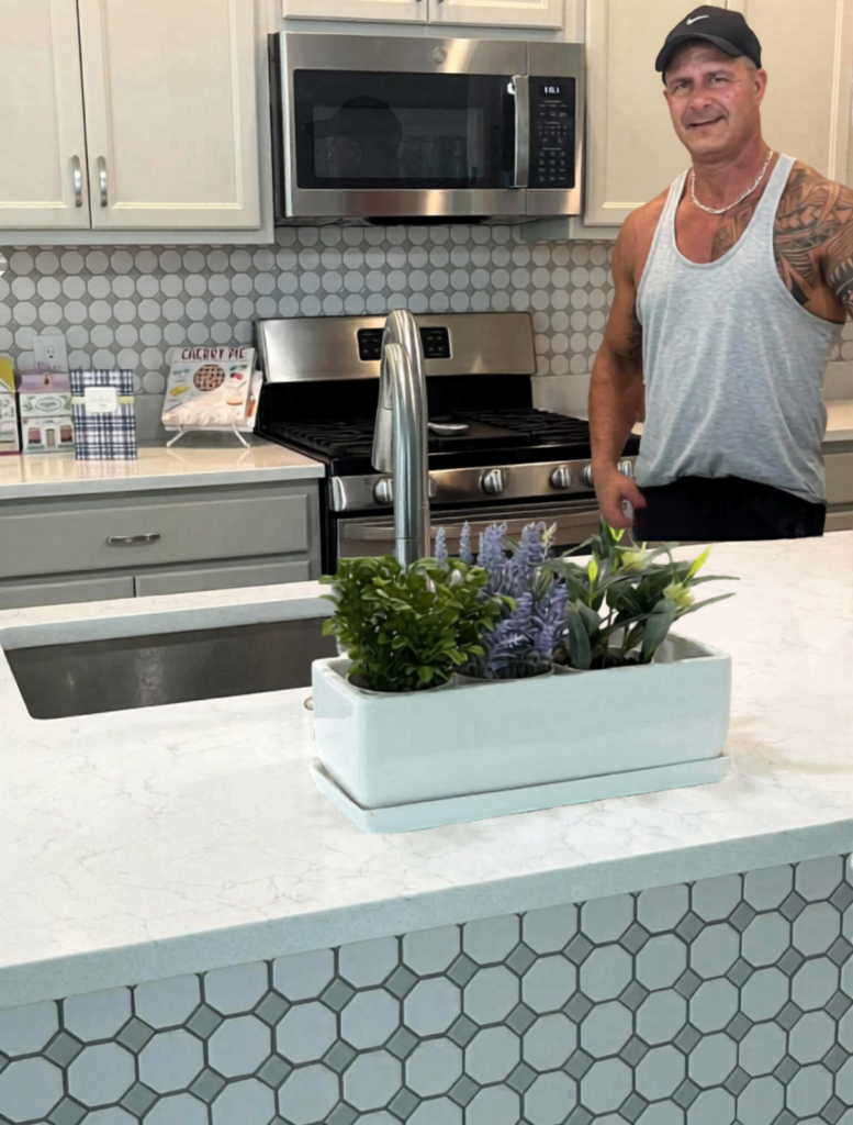 Kitchen with new Backsplash installed by CRB Services Pro