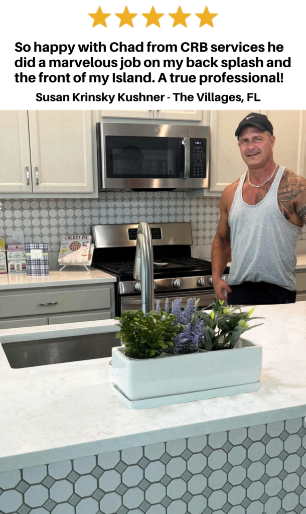 5-star customer review for CRB Services Pro, a tile contractor in The Villages, FL.